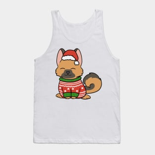 Christmas Sweater German Shepard Tank Top